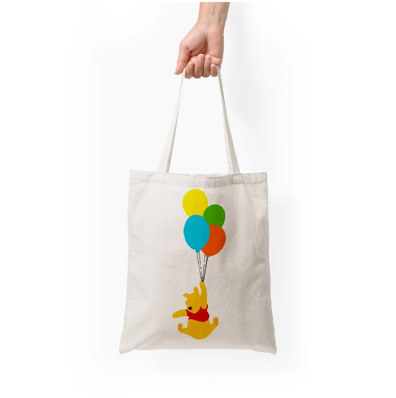 Bags For Personalized Gifts Pooh On Balloons Tote Bag Must-Have Bags, Big Discounts