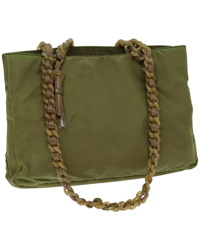 Catch Every Fashion Trend PRADA Chain Tote Bag in Green Fashionable Bags At Must-Have Prices Catch Every Fashion Trend PRADA Chain Tote Bag in Green Fashionable Bags At Must-Have Prices