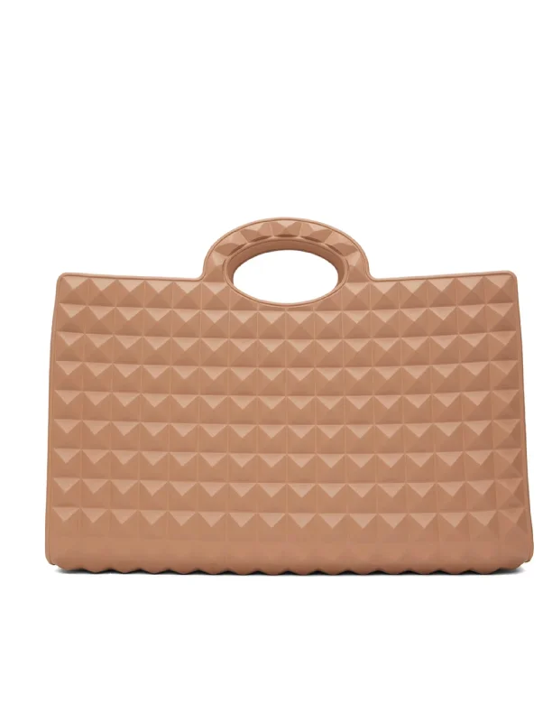 Valentino Garavani Le Troisieme Studded Pattern Rubber Tote Bag