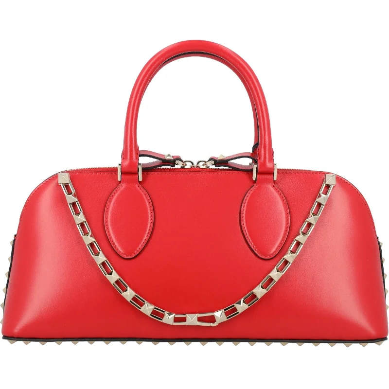 Valentino Garavani Leather Rockstud East-West Handbag