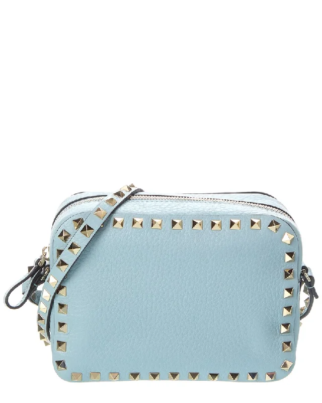 Valentino Rockstud Grainy Leather Camera Bag