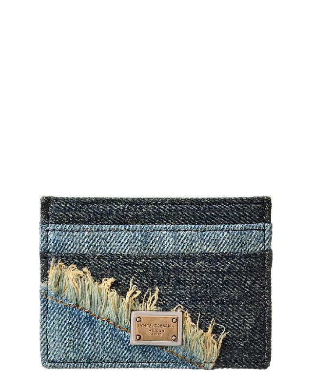 Dolce & Gabbana Dg Logo Denim Card Holder