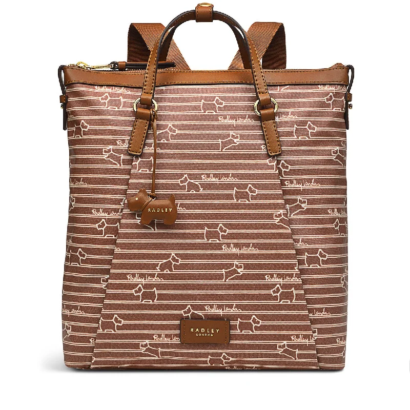 Radley Stripe Responsible - Medium Ziptop Backpack