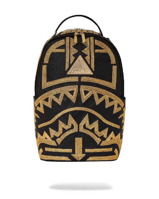 Sprayground Backpack Ai TRIBAL GOLD STARS DLXSV BACKPACK Black