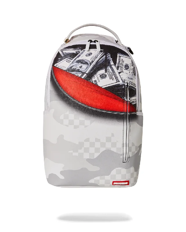 Sprayground Backpack MONEY STASH FLAP DLXSV BACKPACK White