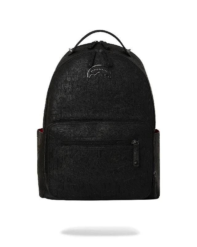 Sprayground Backpack NIGHT GRAFF EMBOSSED NEW CARGO BACKPACK Black