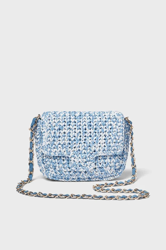 Blue Woven Shoulder Bag Premium Handbags With A Touch Of Elegance