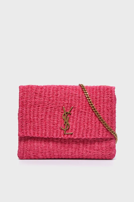 Saint Laurent Pink Glow Raffia Kate Shoulder Bag Carry Elegance For Less – Best Bag Deals Here