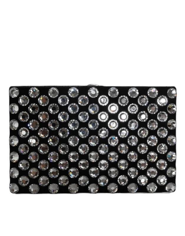 Dolce & Gabbana  Velvet Crystal Clutch Evening Party Purse Women's Bag