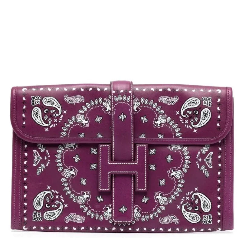 Purple Hand-Painted Bandana Jige Clutch