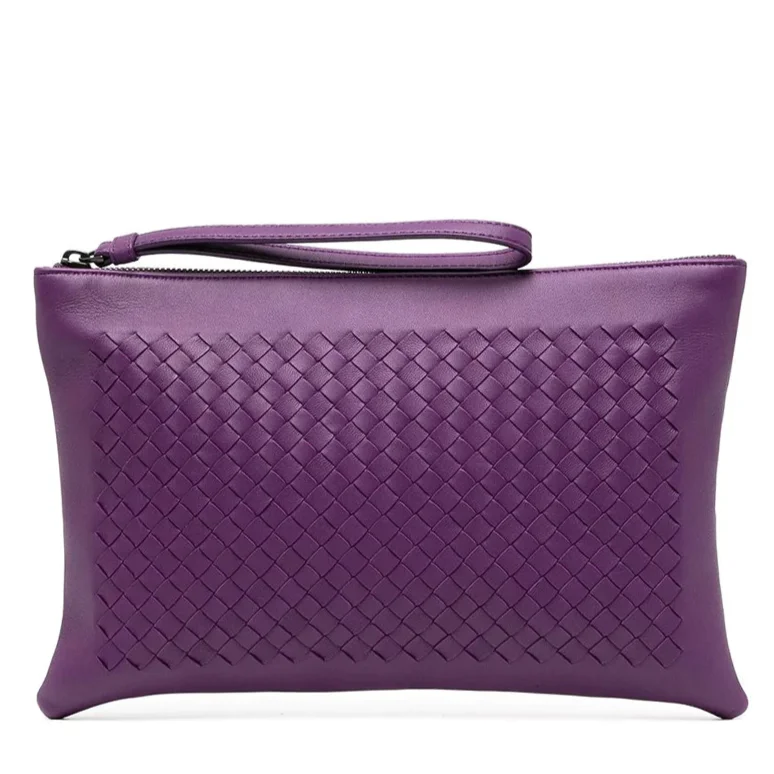 Purple Intrecciato Pouch