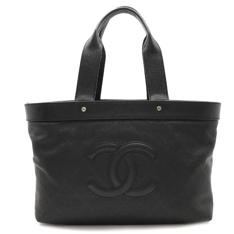 Chanel Coco Mark  Leather Tote Bag (Pre-Owned) High-End Handbags At Affordable Prices