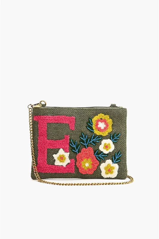 E Floral Crossbody Bag