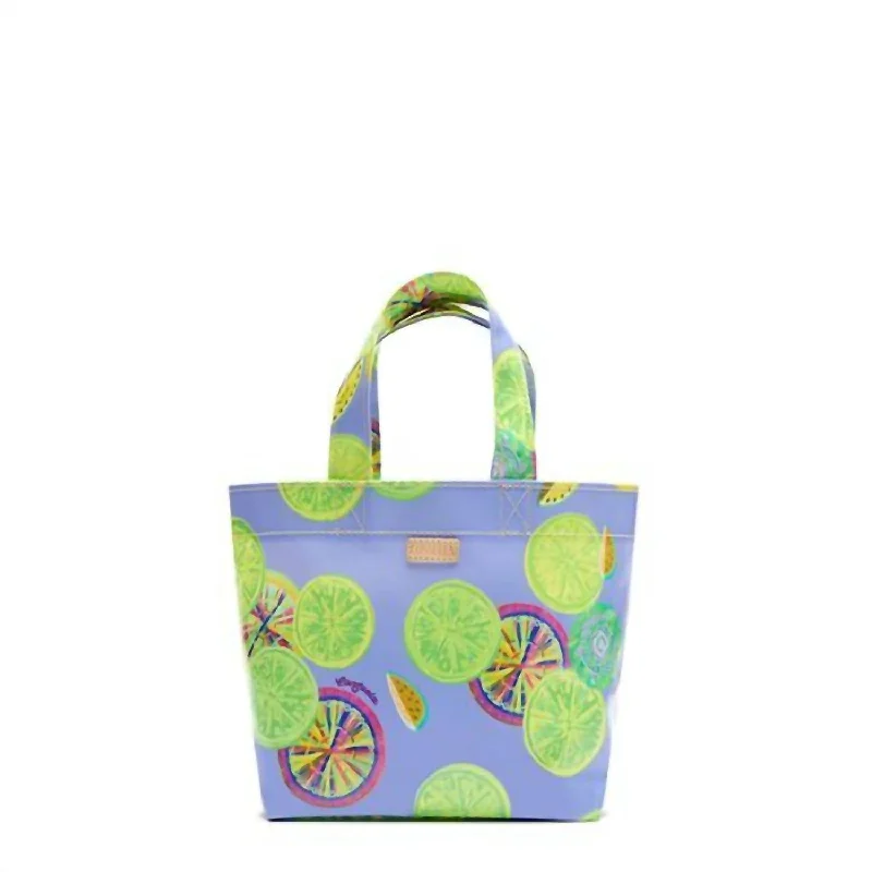 Sandy Mini Grab N Go Bag In Lavender/lime Green