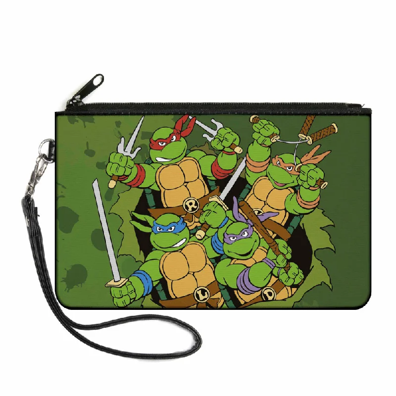 Canvas Zipper Wallet - SMALL - TMNT Adventure Series No.21 Comic Book Cover Pose Blues