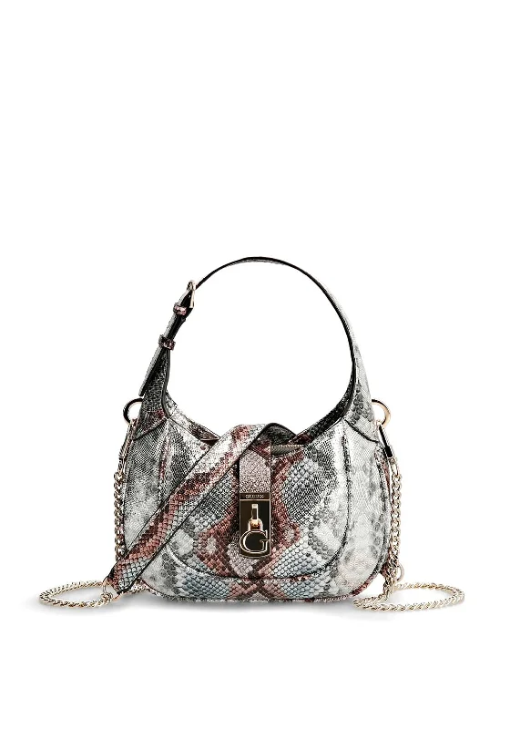 Guess Maimie Mini Shoulder Bag, Metallic Python