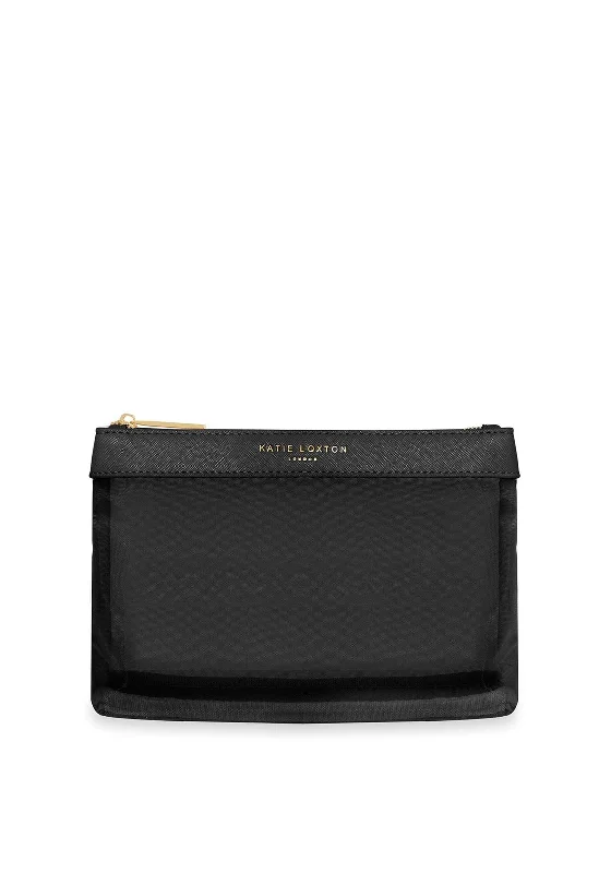 Katie Loxton Millie Gauze Make-Up Bag, Black