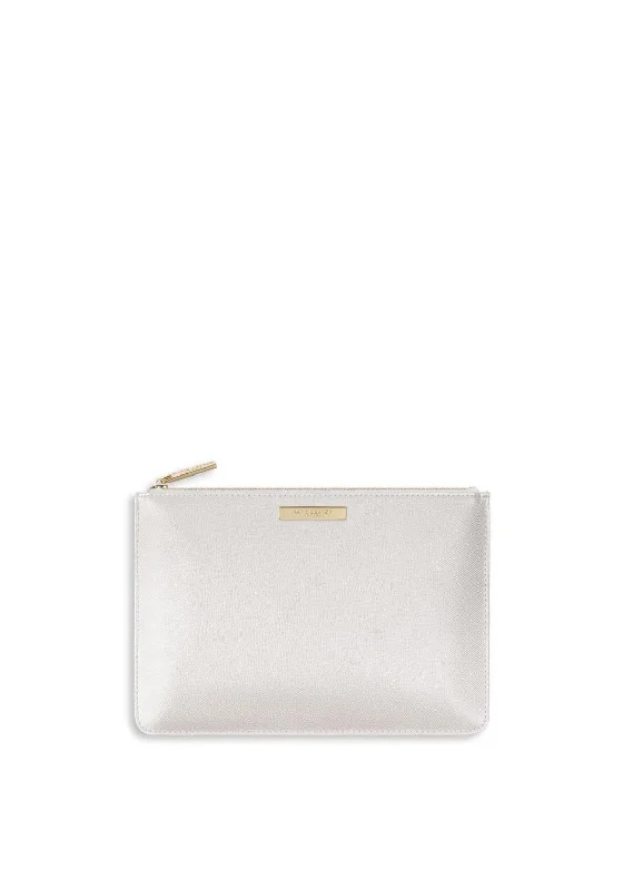 Katie Loxton Perfect Pouch Maid Of Honour, Metallic White