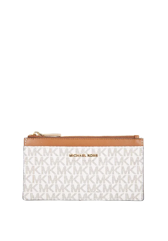 MICHAEL Michael Kors Slim Card Holder, Vanilla Acorn