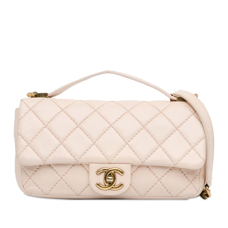 Pink Chanel Mini Calfskin Urban Day Flap Satchel