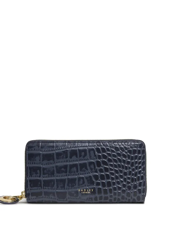 Radley Milford Mews Medium Zip Around Wallet, Navy