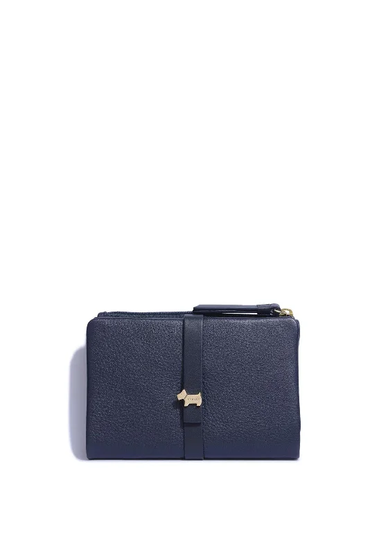 Radley West View Small Button Strap Wallet, Navy