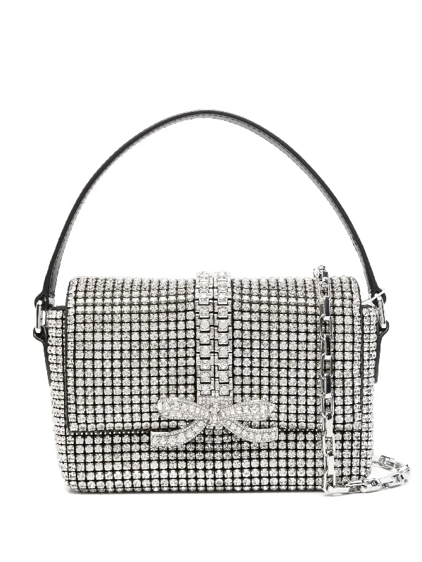 Silver Rhinestone Chainmail Micro Bag