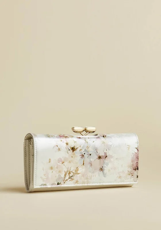 Ted Baker Jaidaa Teardrop Bobble Fold Over Large Wallet, Ivory