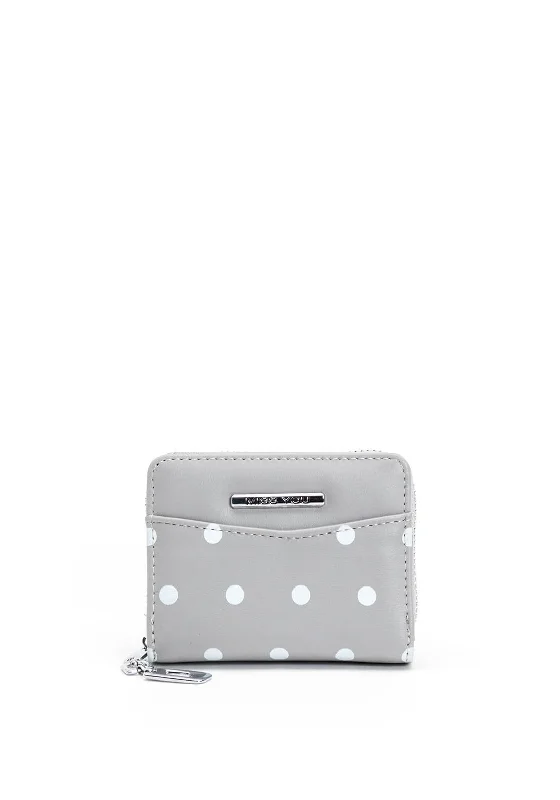 Zen Collection Polka Dot Small Purse, Grey