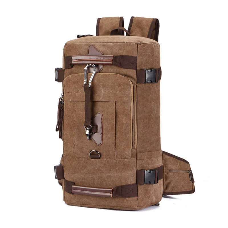 Canvas Travel Backpack | Dual-Purpose Duffle and Weekender Bag 25L