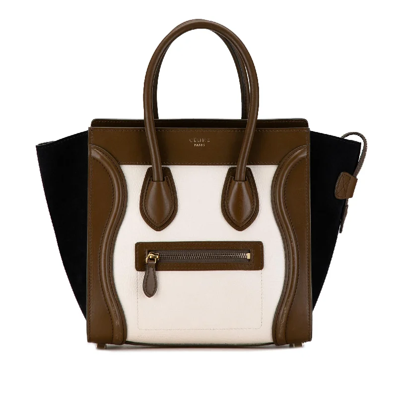 Celine Micro Tricolor Luggage Tote (SHG-WpyFnh)