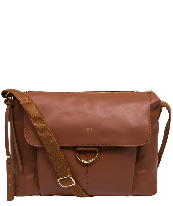 'Chancery' Oak Leather Shoulder Bag