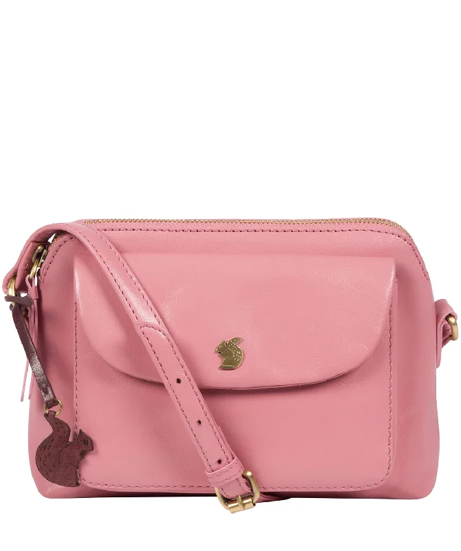 'Dainty' Blush Leather Cross Body Bag