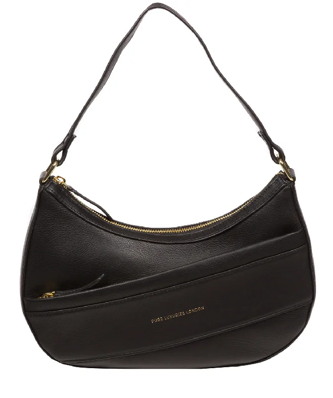 'Emma' Black Nappa Leather Grab Bag