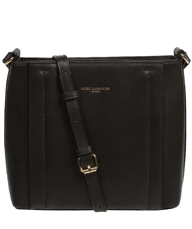 'Kali' Black Nappa Leather Cross Body Bag