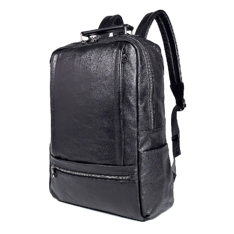 Leather 17-Inch Laptop Casual Backpack