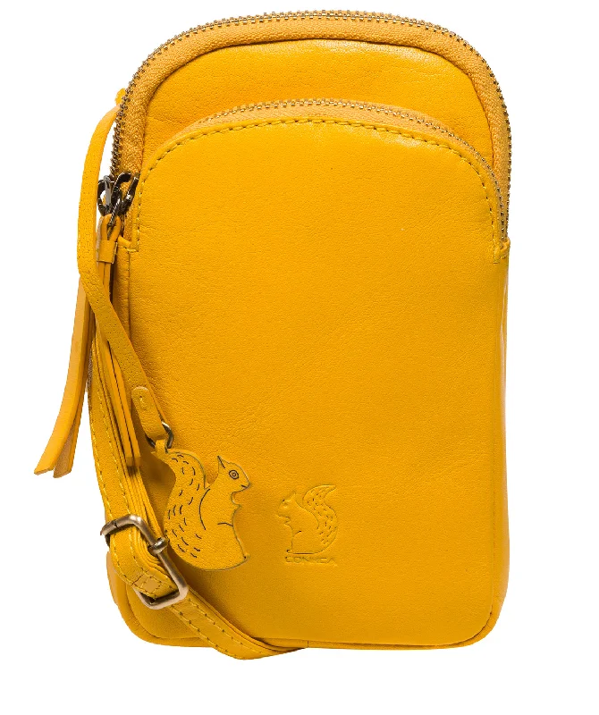 'Leia' Lemon Drop Leather Cross Body Phone Bag