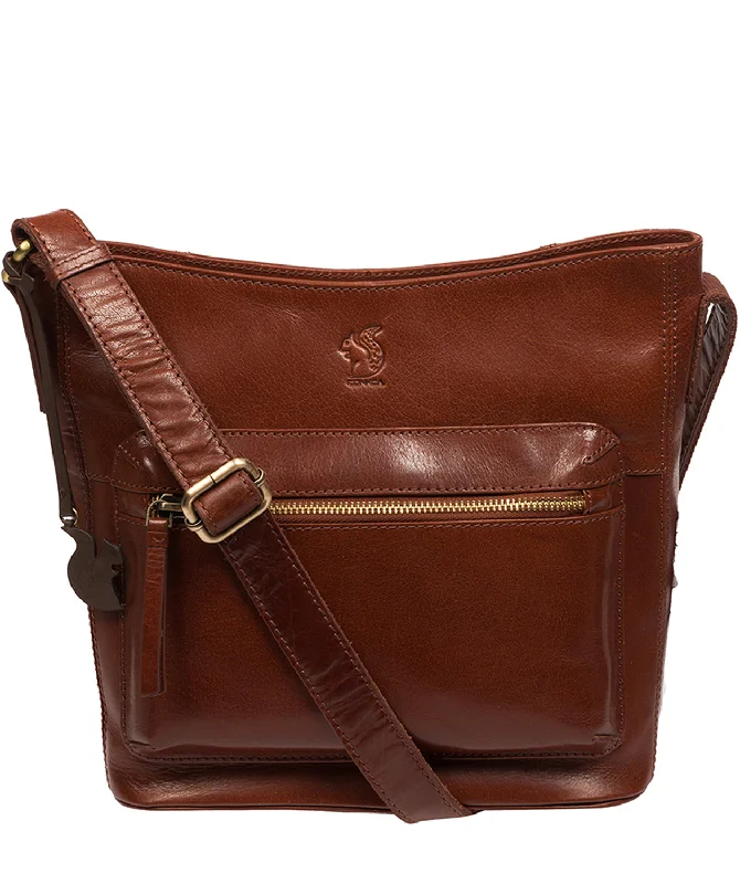 'Liberty' Conker Brown Leather Shoulder Bag