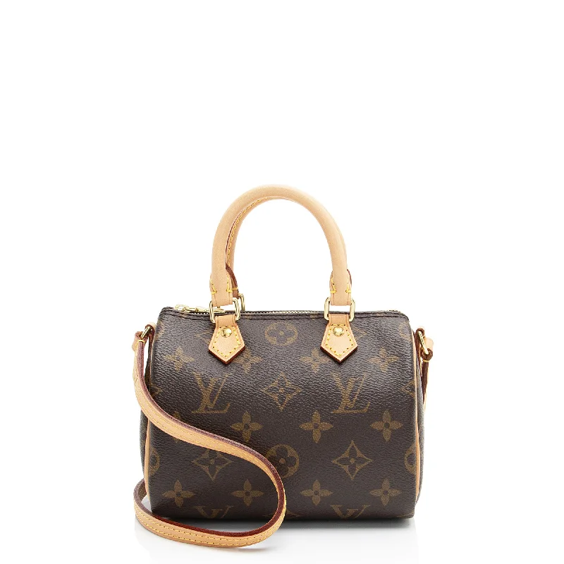 Louis Vuitton Monogram Canvas Nano Speedy Satchel (SHF-6ETzal)