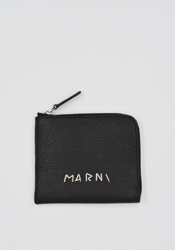 MARNI PFMI0095Q0 ZIPPED WALLET BLACK