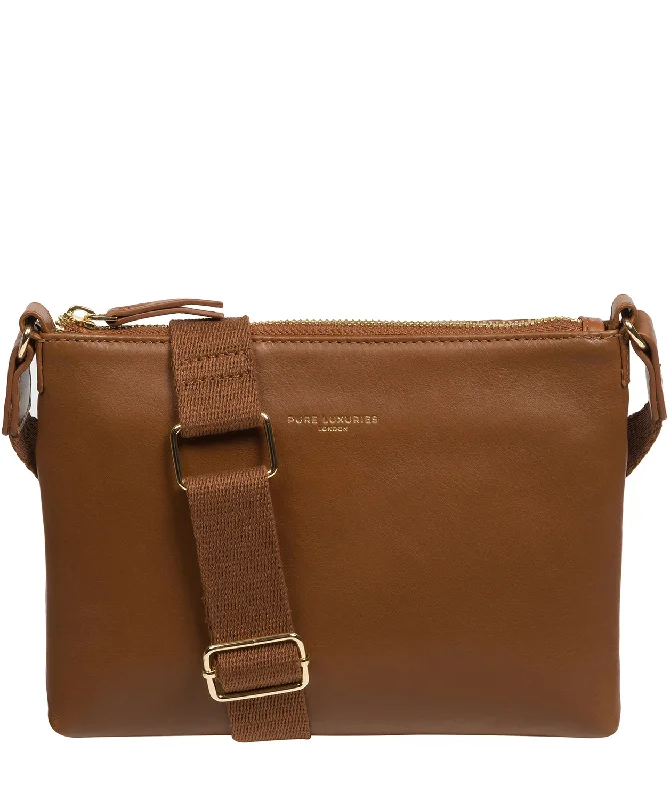 'Nessa' Chestnut Nappa Leather Cross Body Bag