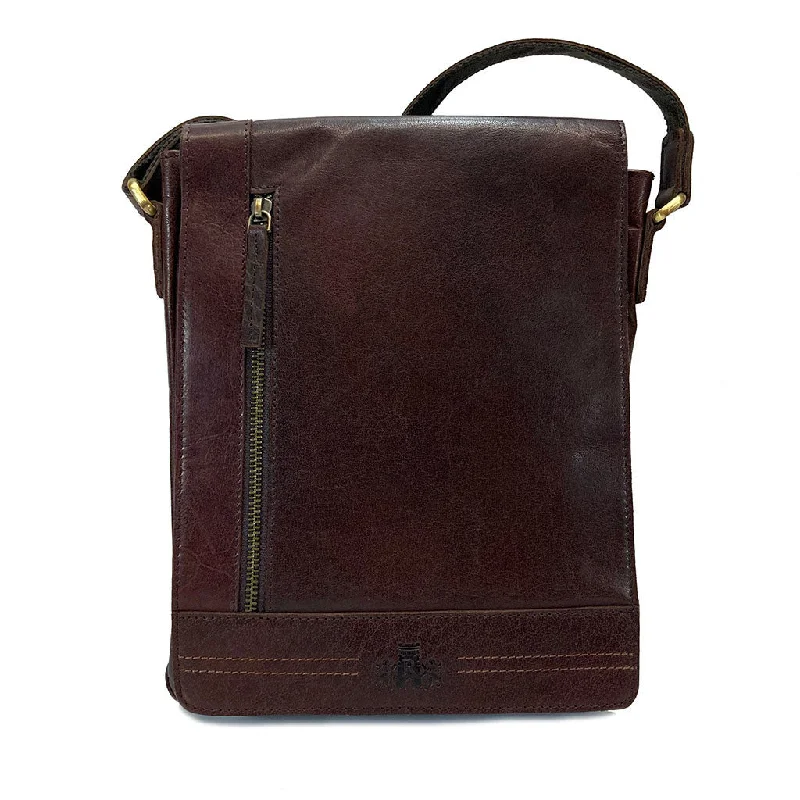 Rowallan Conquest Leather Messenger Bag - Style: 319626 - Brown