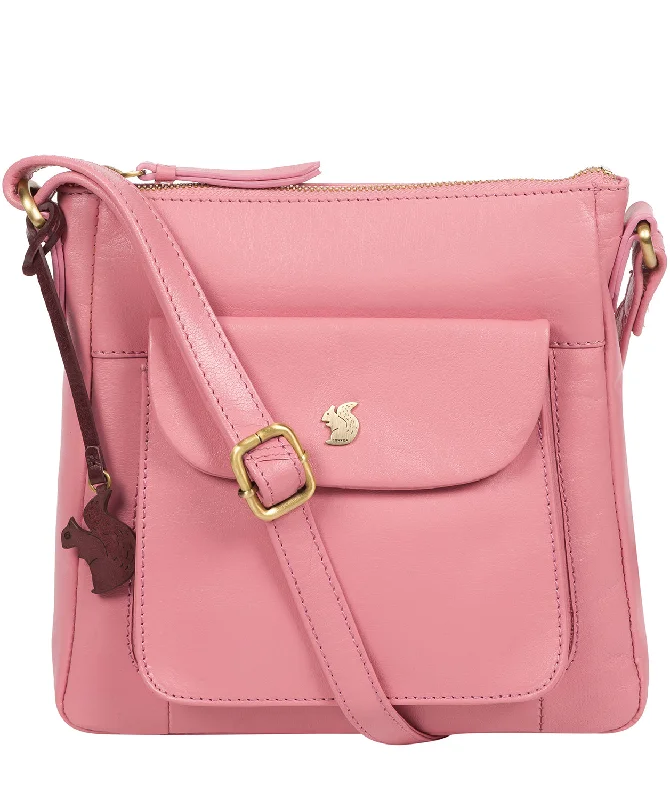 'Shona' Blush Leather Cross Body Bag