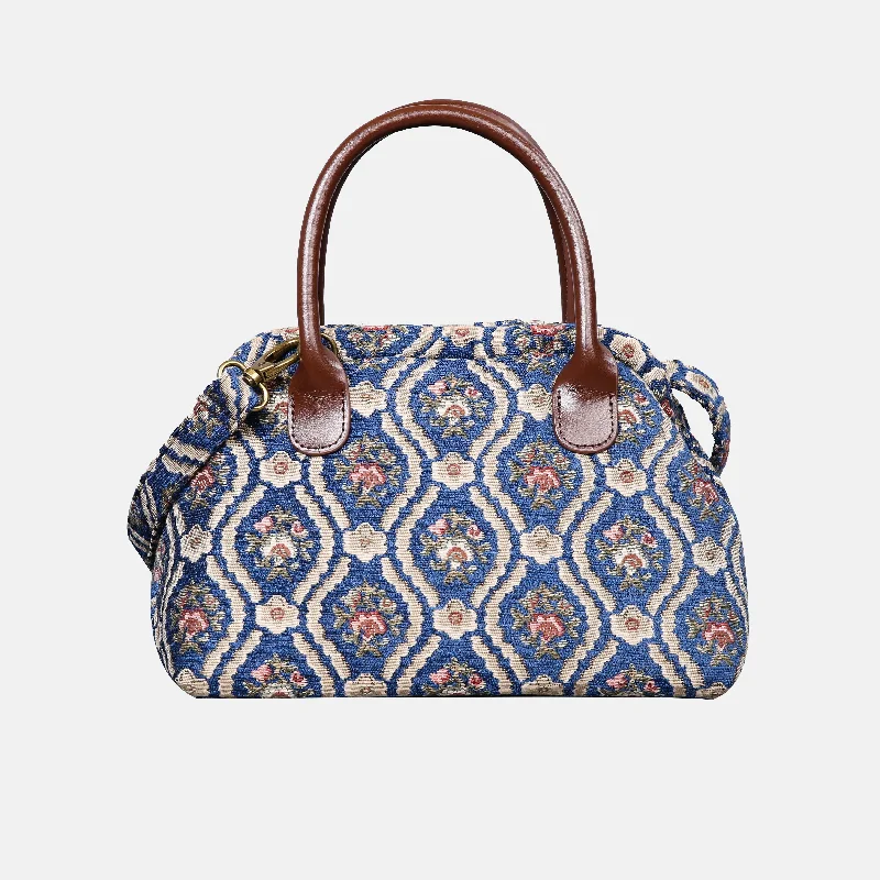 Traditional Blue Carpet Satchel