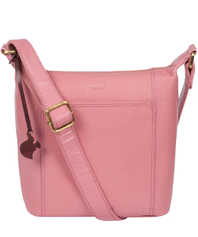 'Yasmin' Blush Leather Cross Body Bag